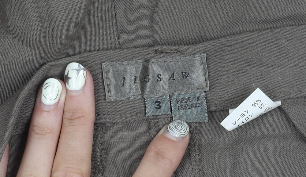 Womens UK Size 10 Jigsaw   Brown Trousers