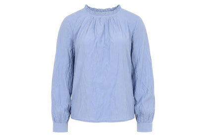 Womens UK Size 6 Warehouse Blue Basic Blouse