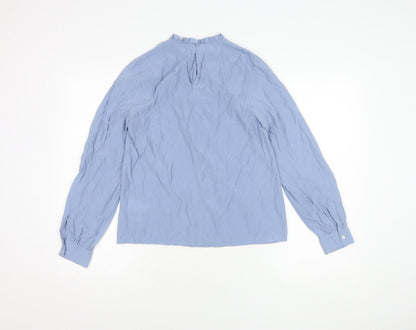 Womens UK Size 6 Warehouse Blue Basic Blouse