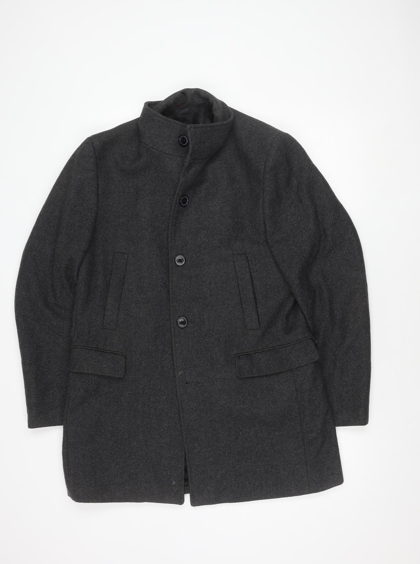 Mens UK Size 50 Mario Conti Grey Overcoat