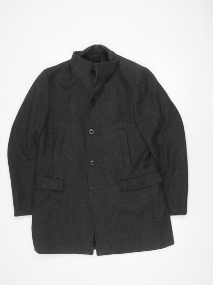 Mens UK Size 50 Mario Conti Grey Overcoat