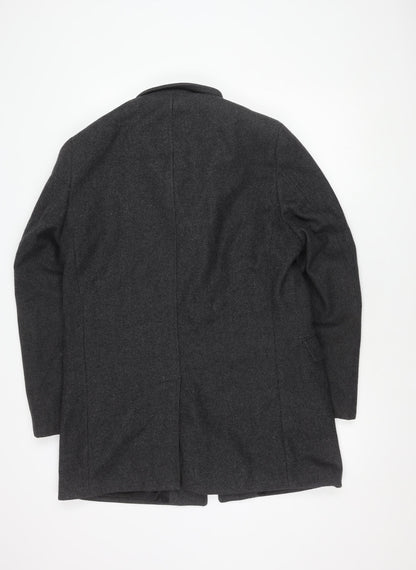 Mens UK Size 50 Mario Conti Grey Overcoat