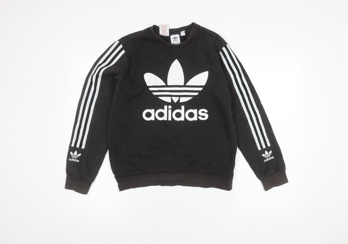 Adidas Boys Black Logo Pullover Sweatshirt 13-14 Years