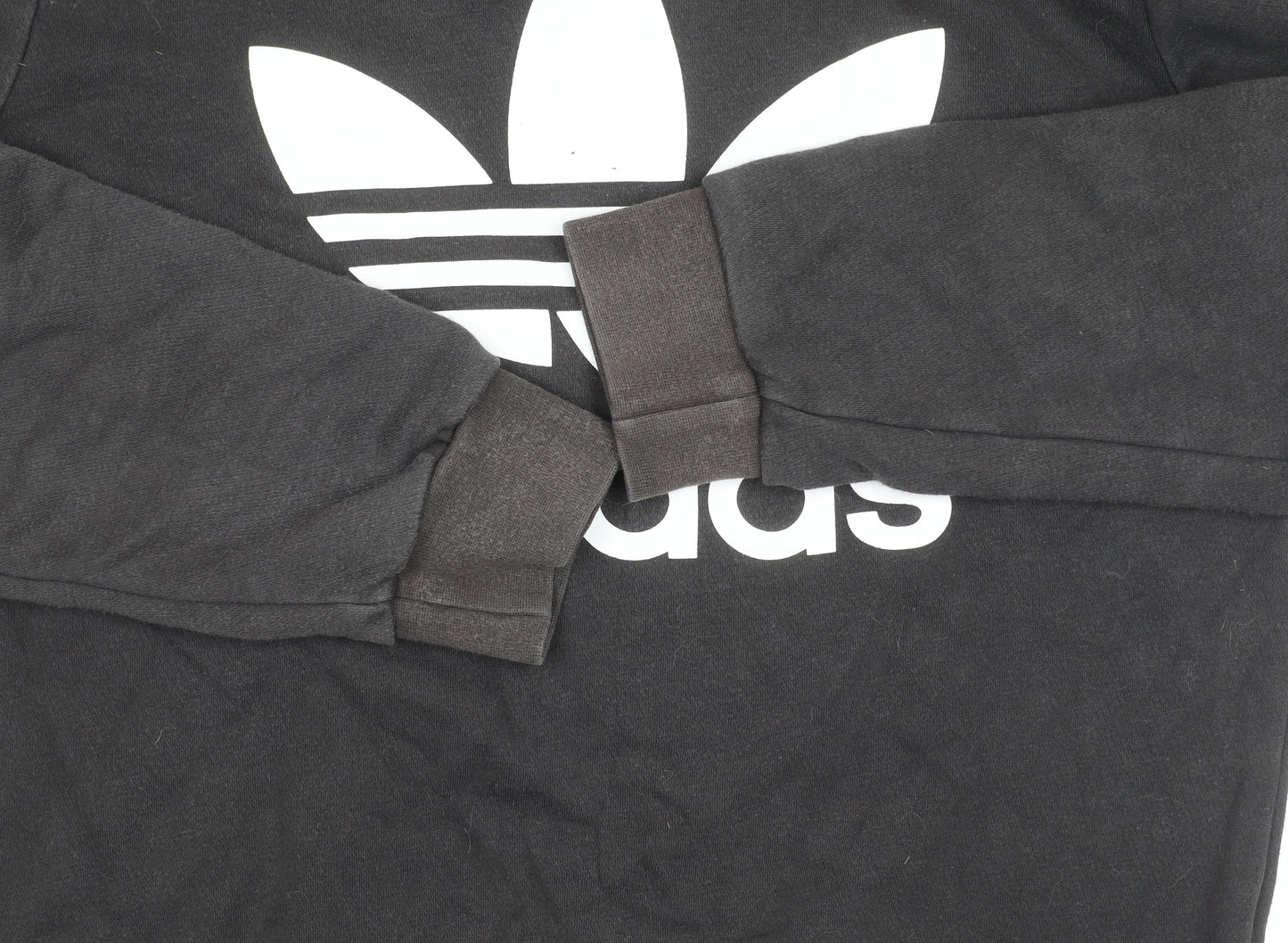 Adidas Boys Black Logo Pullover Sweatshirt 13-14 Years