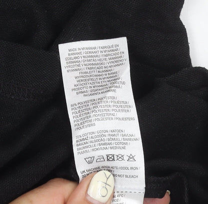 Slazenger Men's Black Polo Shirt L Solid Classic