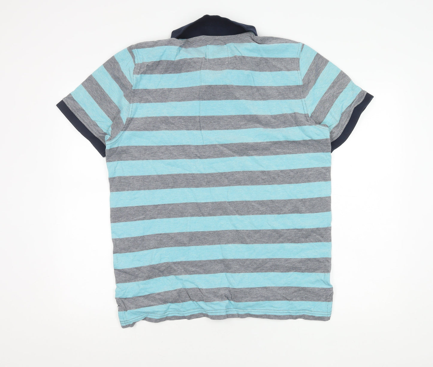 Crew Clothing Men's Blue Striped Polo Shirt XL