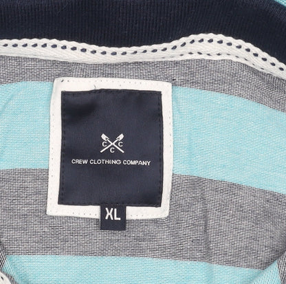 Crew Clothing Men's Blue Striped Polo Shirt XL