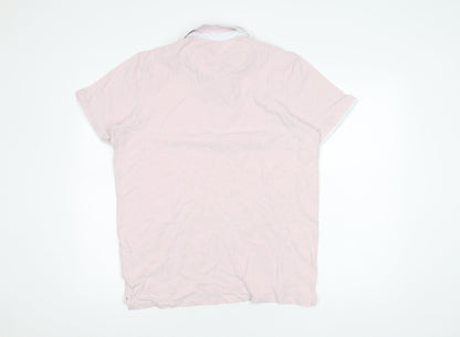 Jack & Jones Men's Pink XL Polo Shirt - Cotton Casual Wear