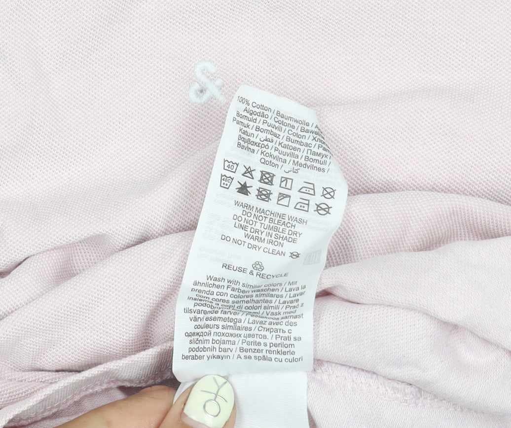 Jack & Jones Men's Pink XL Polo Shirt - Cotton Casual Wear