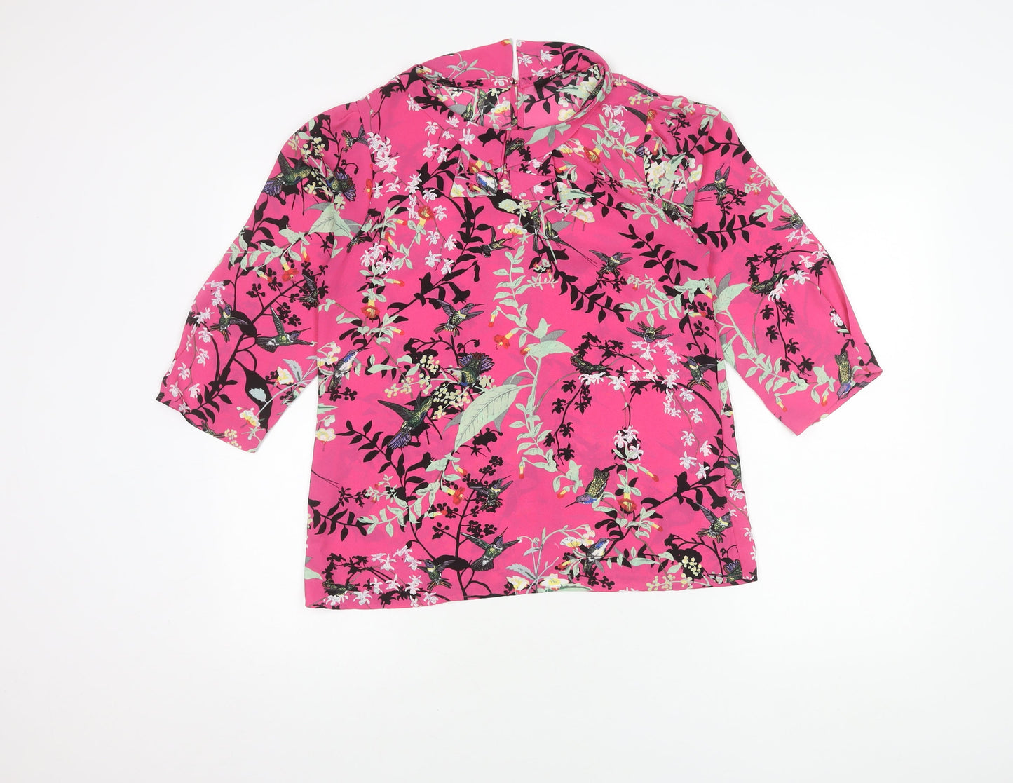 Womens UK Size 12 Oasis Multicoloured Basic Blouse