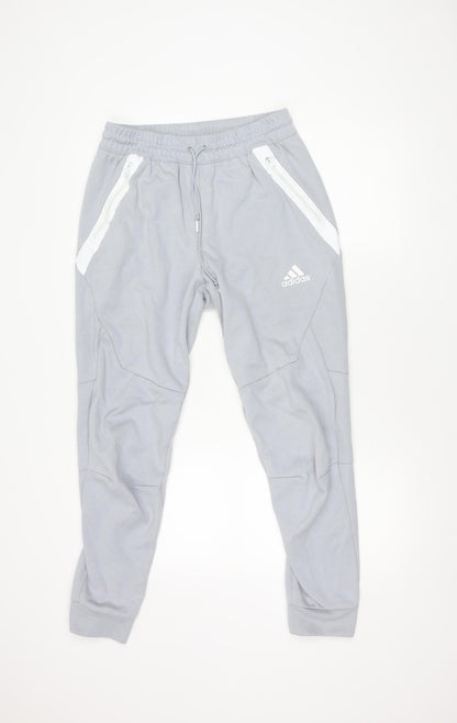Adidas Women's Grey Jogger Trousers Size 8, Gym & Training