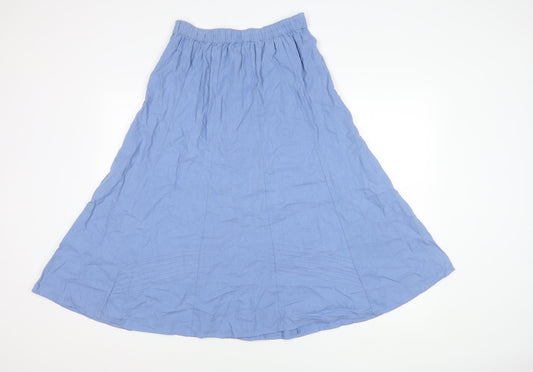 Damart Women's Blue A-Line Midi Skirt, Size 10