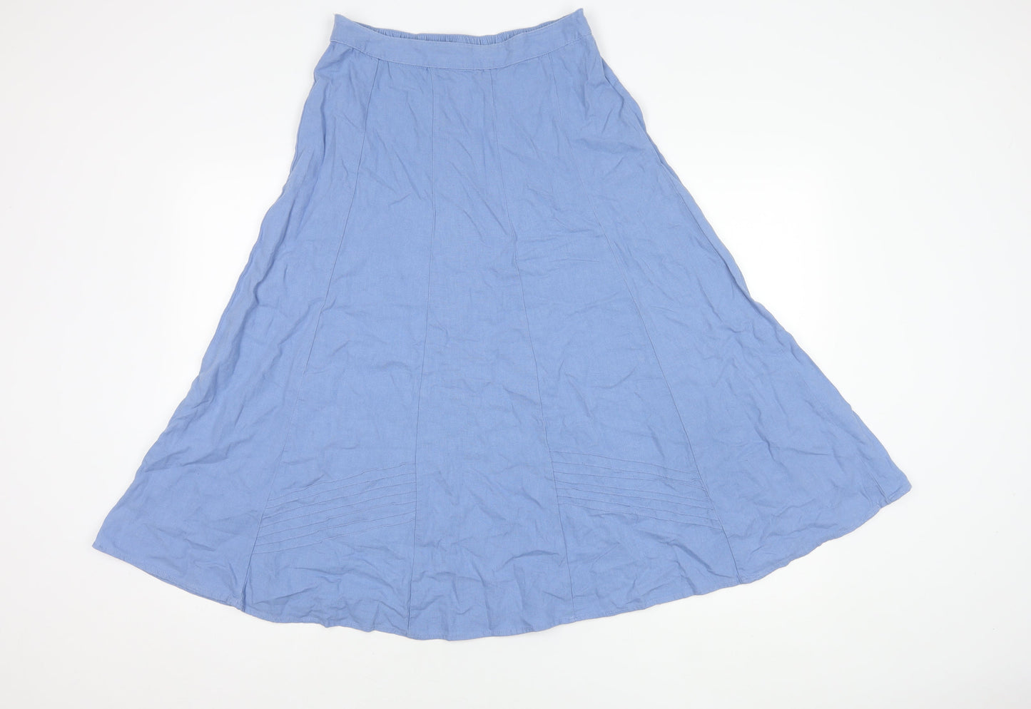 Damart Women's Blue A-Line Midi Skirt, Size 10