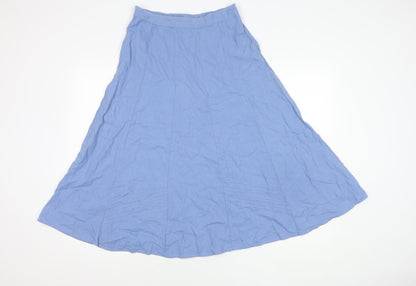 Damart Women's Blue A-Line Midi Skirt, Size 10