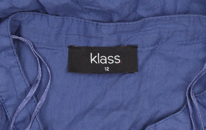 Womens UK Size 12 Klass Blue Basic Blouse