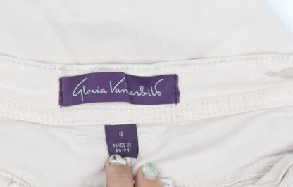 Womens UK Size 12 Gloria Vanderbilt  Straight Ivory Jeans