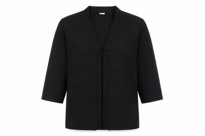 Womens UK Size 12 Cotton Traders Black Kimono Blouse