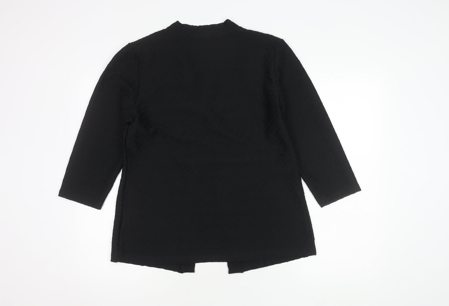 Womens UK Size 12 Cotton Traders Black Kimono Blouse