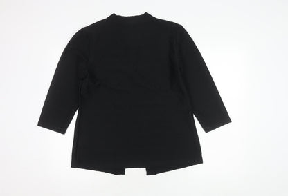 Womens UK Size 12 Cotton Traders Black Kimono Blouse
