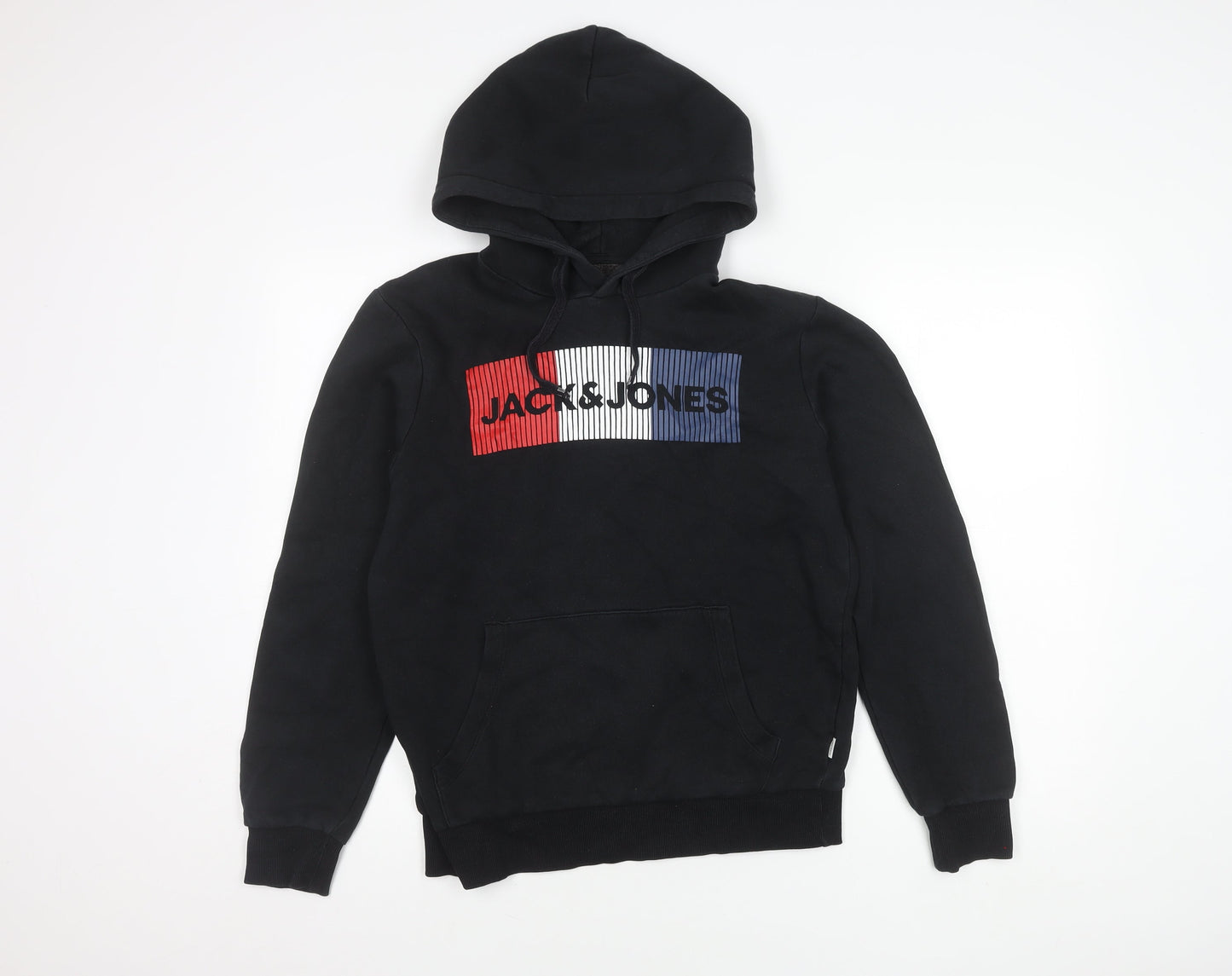 Mens UK Size XS JACK & JONES Black Pullover Hoodie