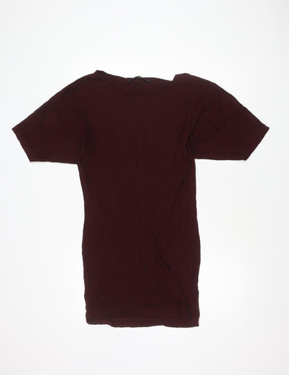 AllSaints Women's Brown Viscose T-Shirt Size 12