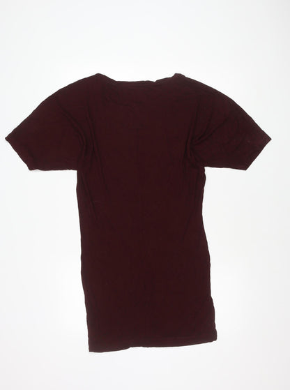 AllSaints Women's Brown Viscose T-Shirt Size 12