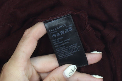 AllSaints Women's Brown Viscose T-Shirt Size 12