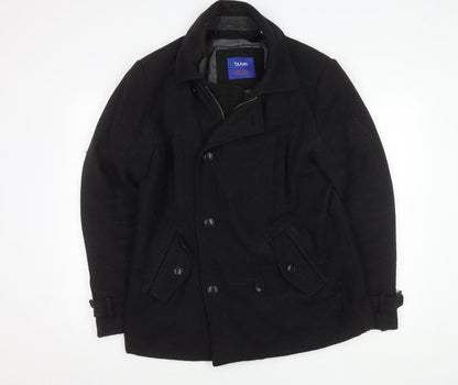Mens UK Size M Jules Black Pea Coat