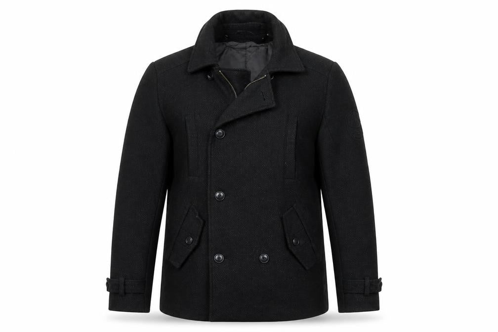 Mens UK Size M Jules Black Pea Coat