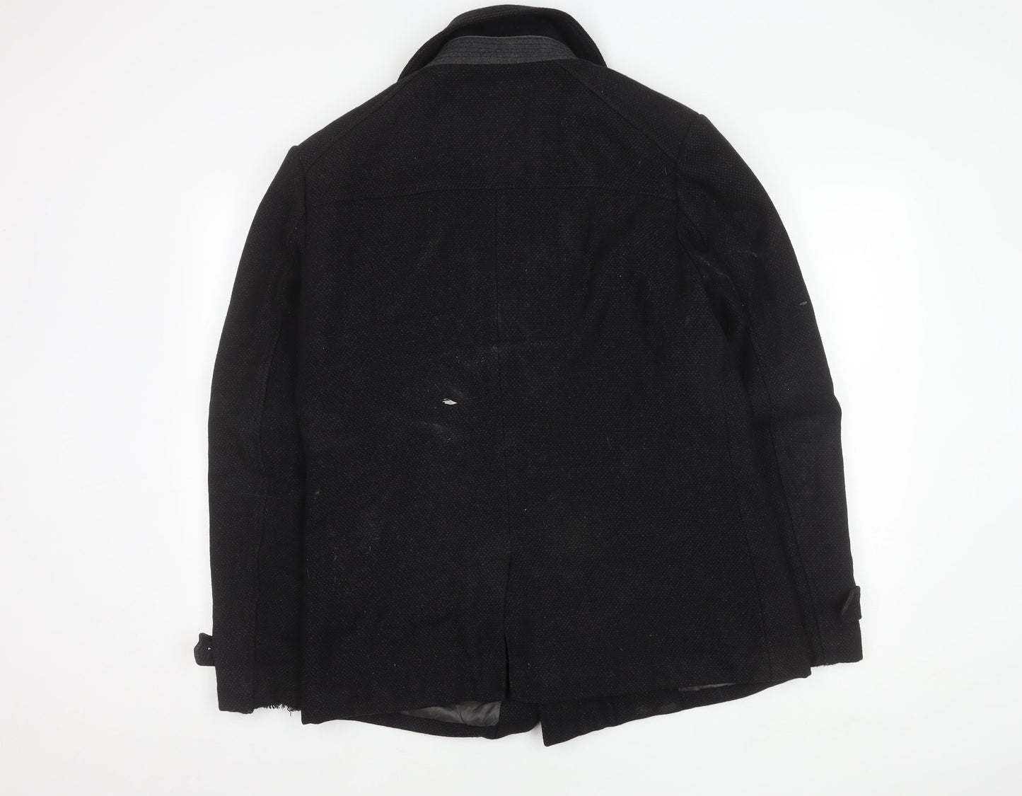 Mens UK Size M Jules Black Pea Coat