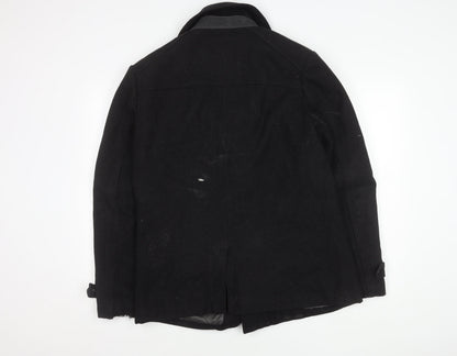 Mens UK Size M Jules Black Pea Coat