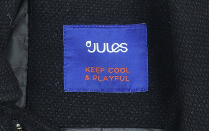 Mens UK Size M Jules Black Pea Coat