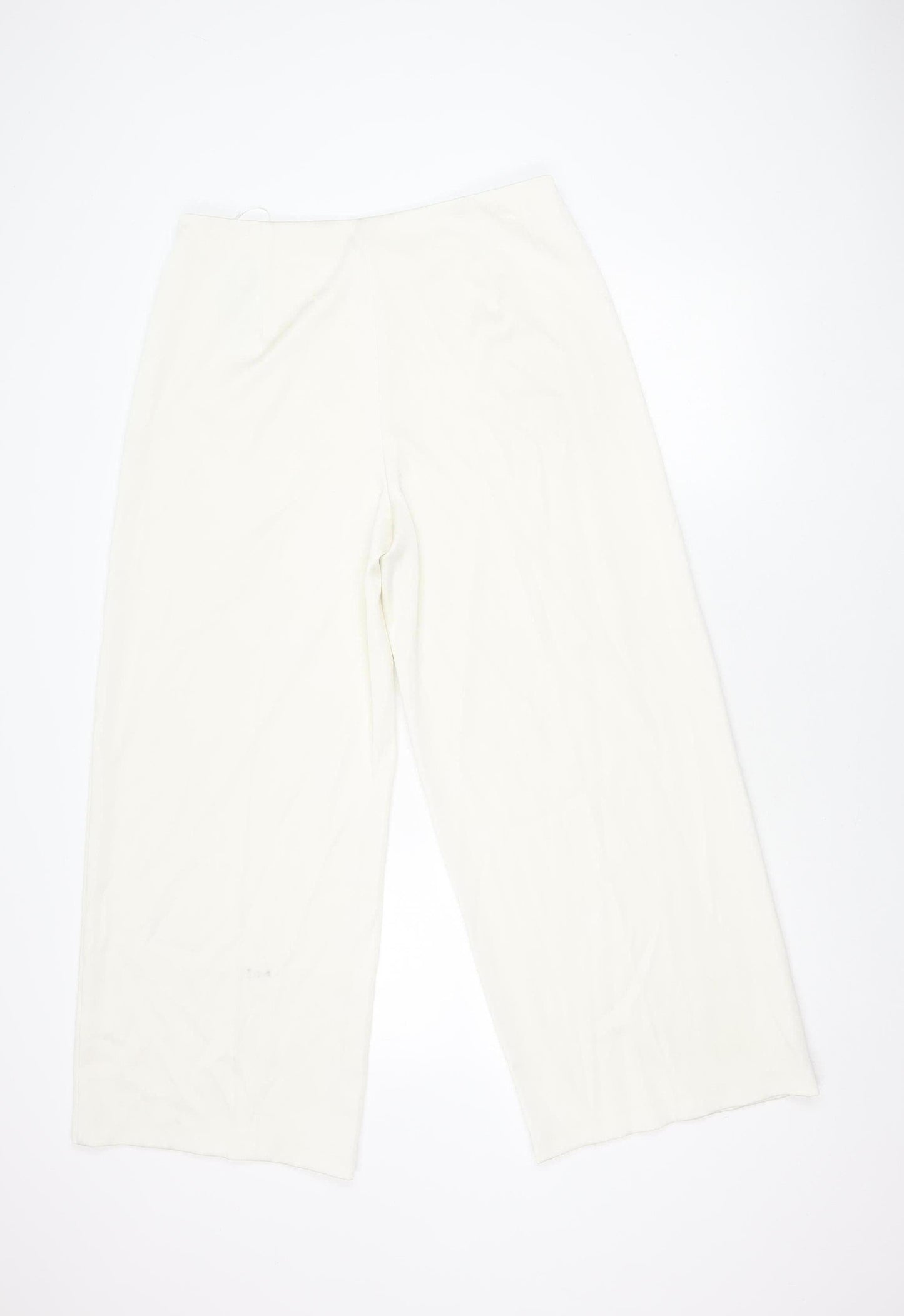 Womens UK Size 14 Marks and Spencer Regular Fit  Ivory Trousers