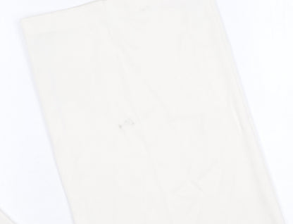 Womens UK Size 14 Marks and Spencer Regular Fit  Ivory Trousers