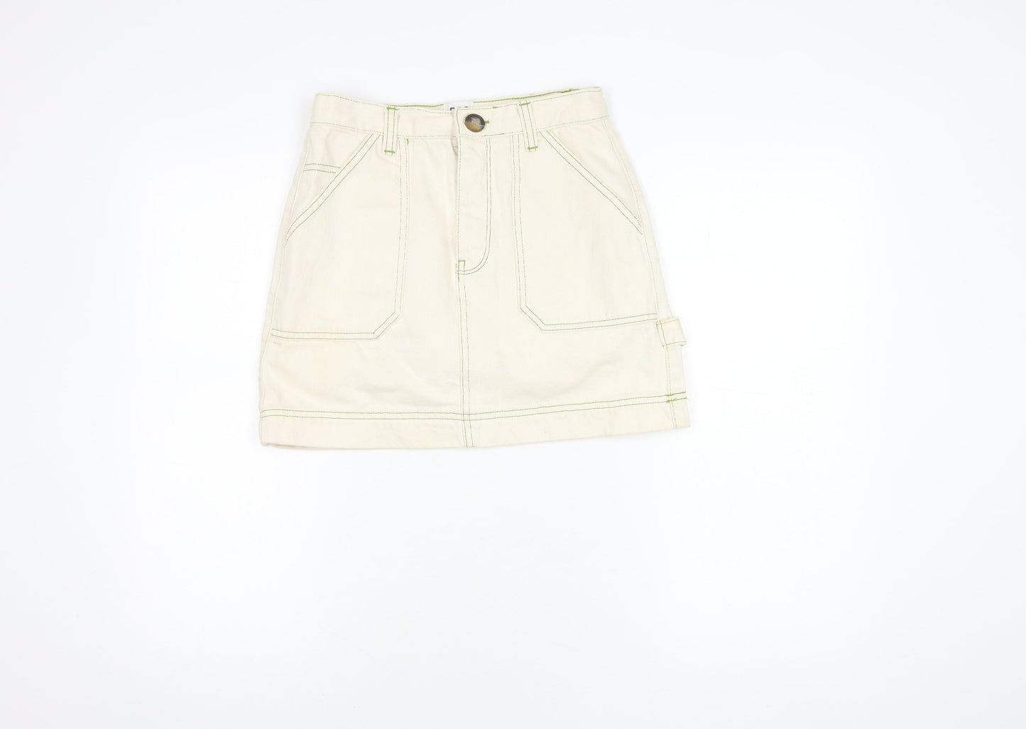 BDG Women's Ivory Cargo Skirt, Size S