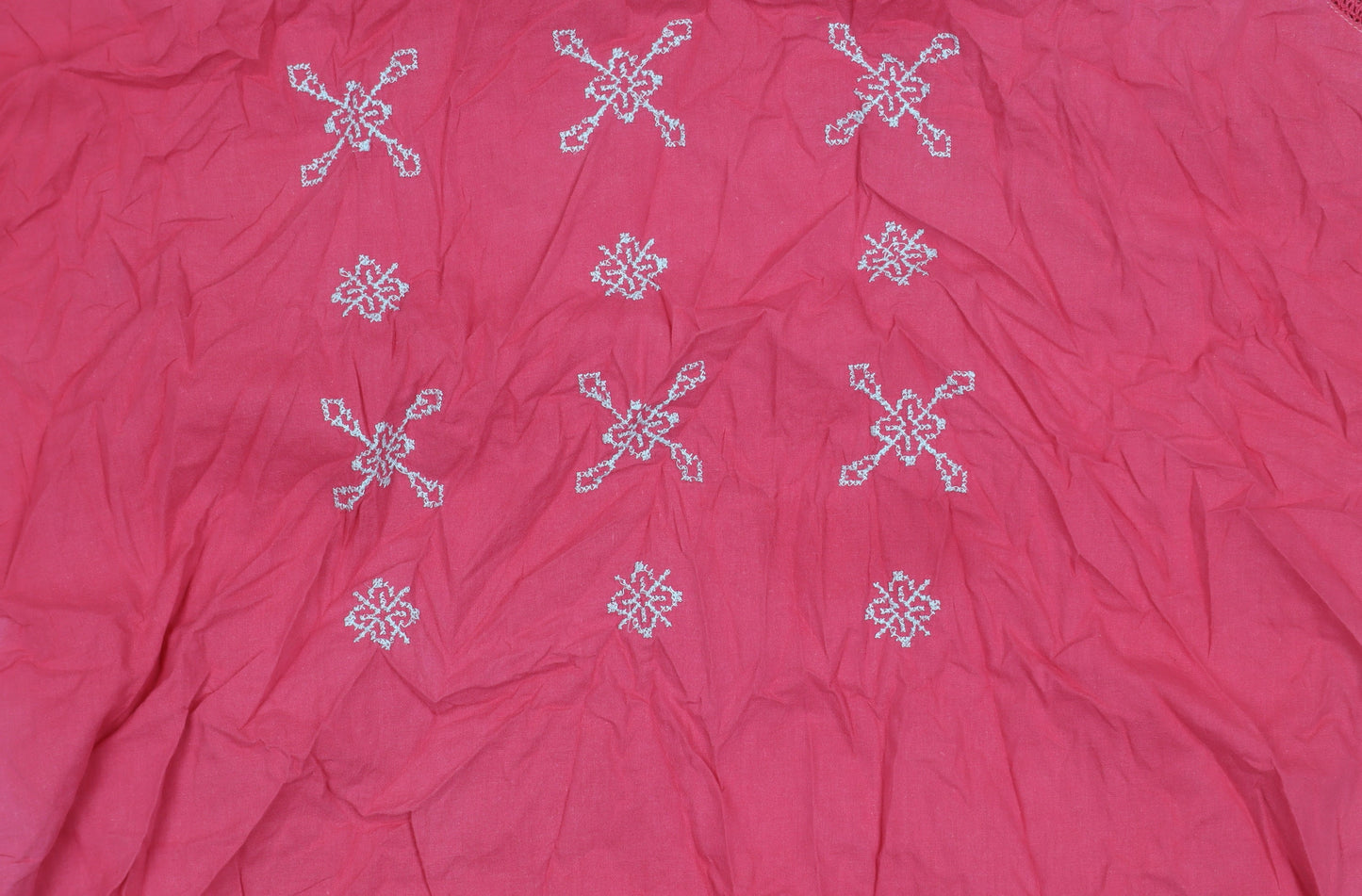 Cotton Traders Women's Pink Embroidered Blouse Size 18