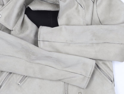 Details Basic Women's Grey Biker Jacket Size R