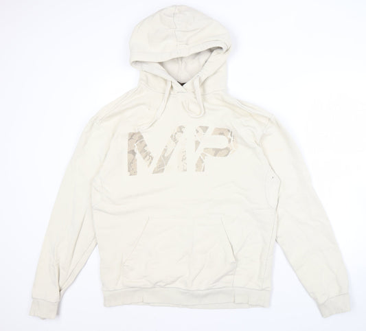 Mens UK Size XL MP Beige Pullover Hoodie