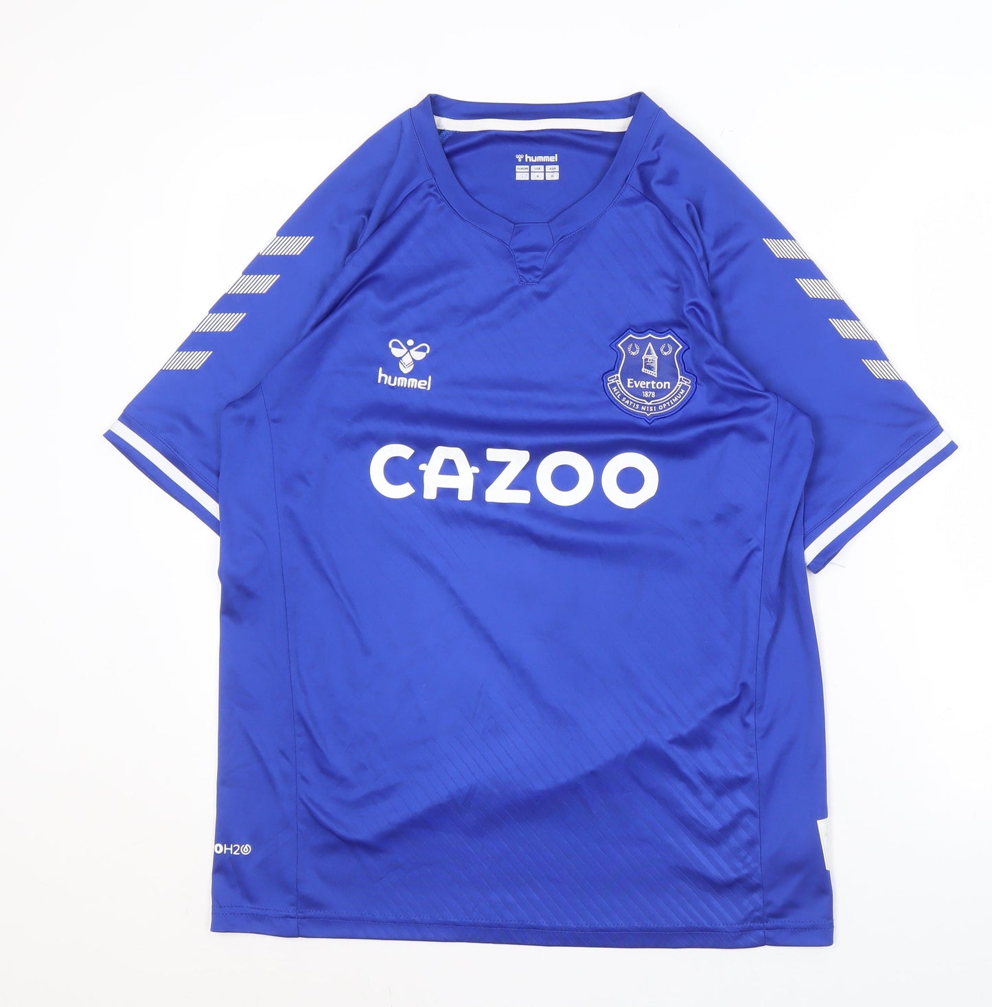 Hummel Men's Blue Football Jersey, Size L, Short Sleeve