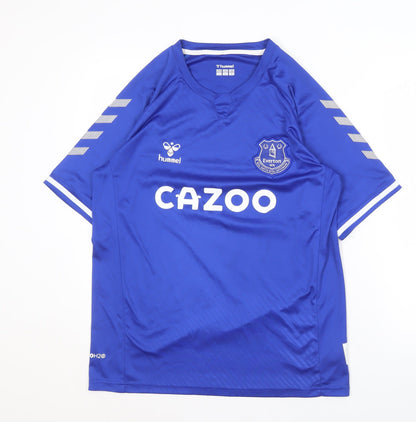 Hummel Men's Blue Football Jersey, Size L, Short Sleeve