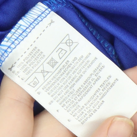 Hummel Men's Blue Football Jersey, Size L, Short Sleeve