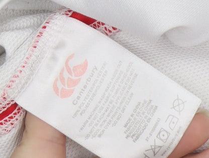 Canterbury Men's White Jersey Rugby Sports Top L