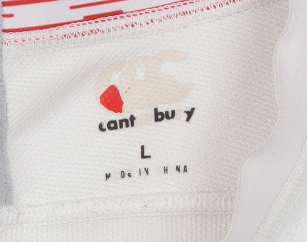 Canterbury Men's White Jersey Rugby Sports Top L