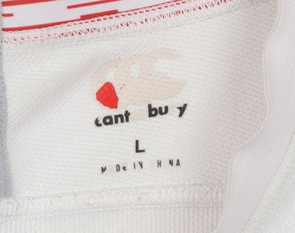 Canterbury Men's White Jersey Rugby Sports Top L