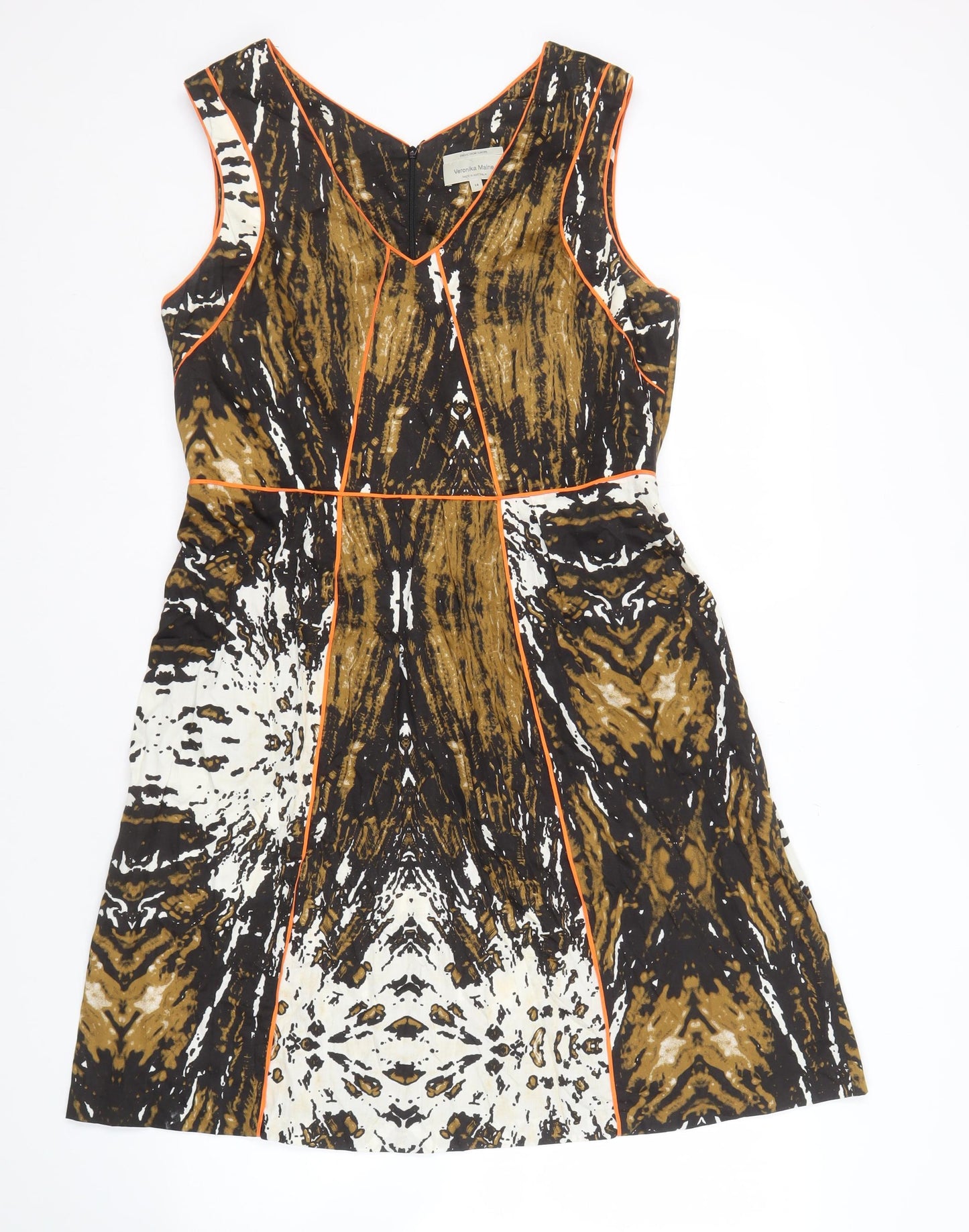 Veronika Maine Women's Multicoloured Dress Size 14