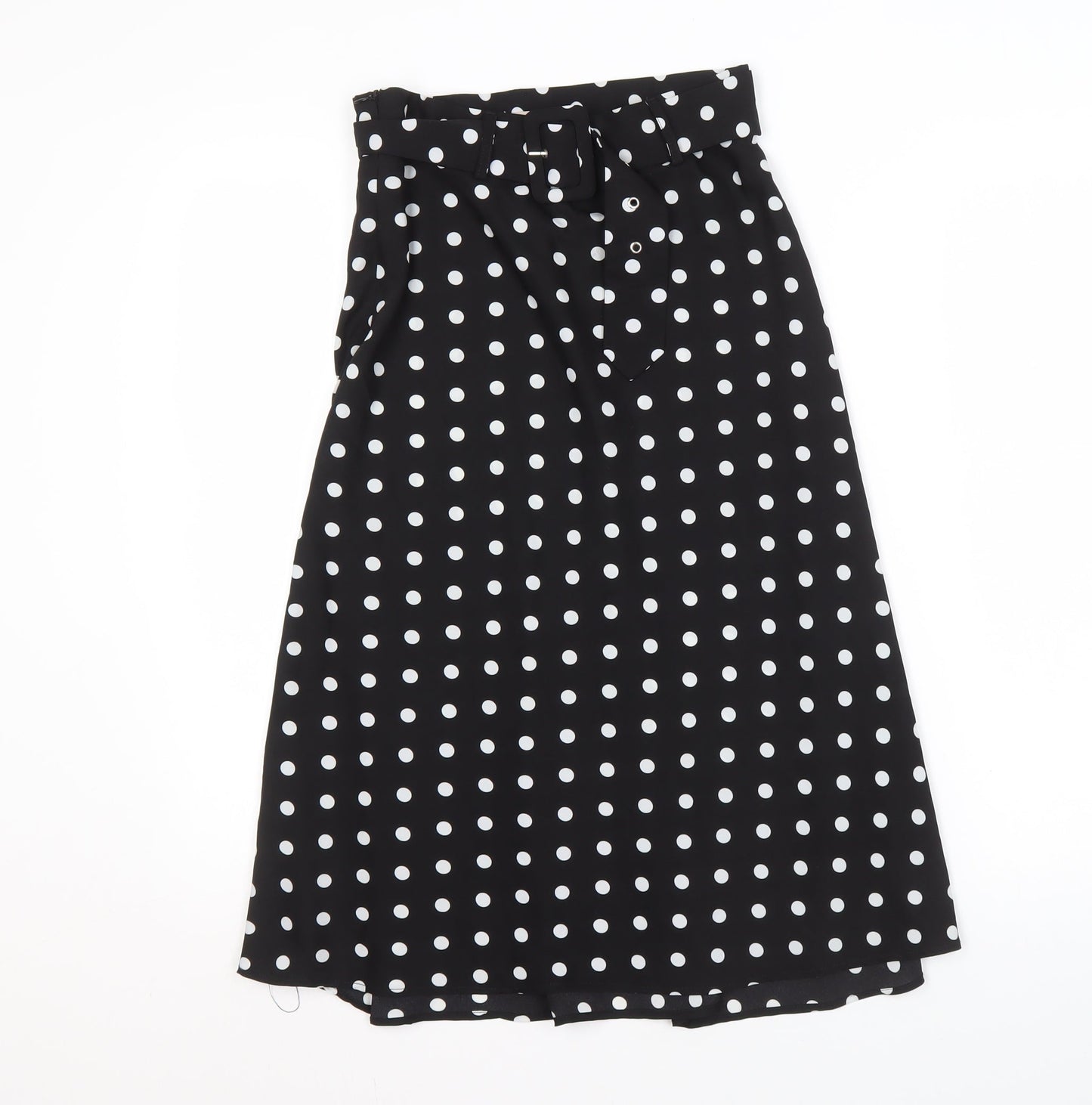 Coast Women's Black A-Line Midi Polka Dot Skirt
