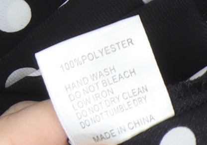 Coast Women's Black A-Line Midi Polka Dot Skirt