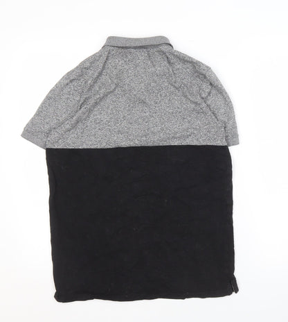 McKenzie Men's Grey Black Polo Shirt S Short Sleeve