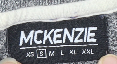 McKenzie Men's Grey Black Polo Shirt S Short Sleeve