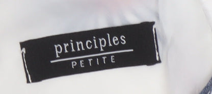 Principles Petite Floral Linen Halter Camisole, Size 14